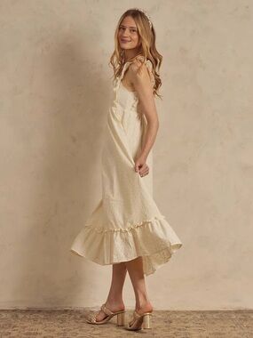 Noralee Women's Ivory Eyelet Lucy Dress L NWT